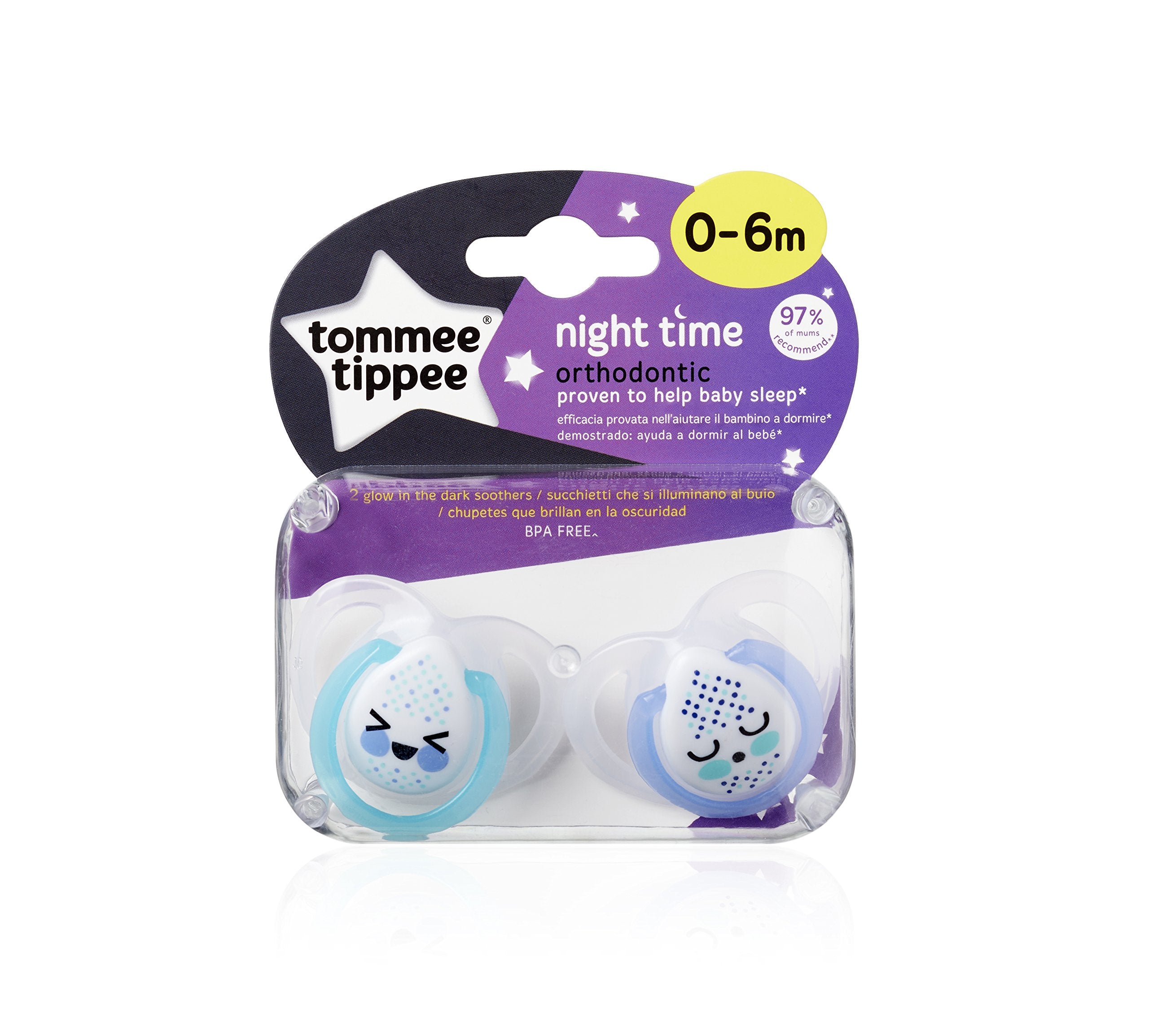 Chupetes Tommee Tippee Night Time Orthodontic